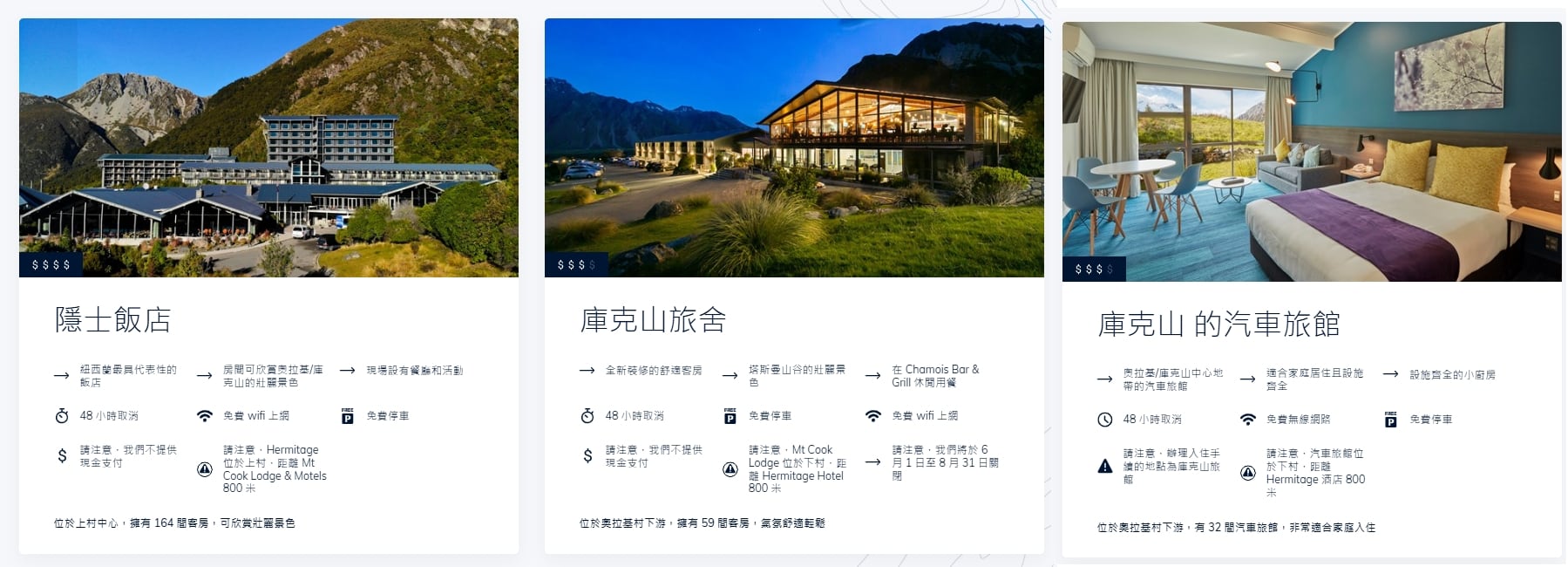 紐西蘭南島庫克山住宿推薦|Mt Cook Lodge & Motels住兩晚、有廚房空間大